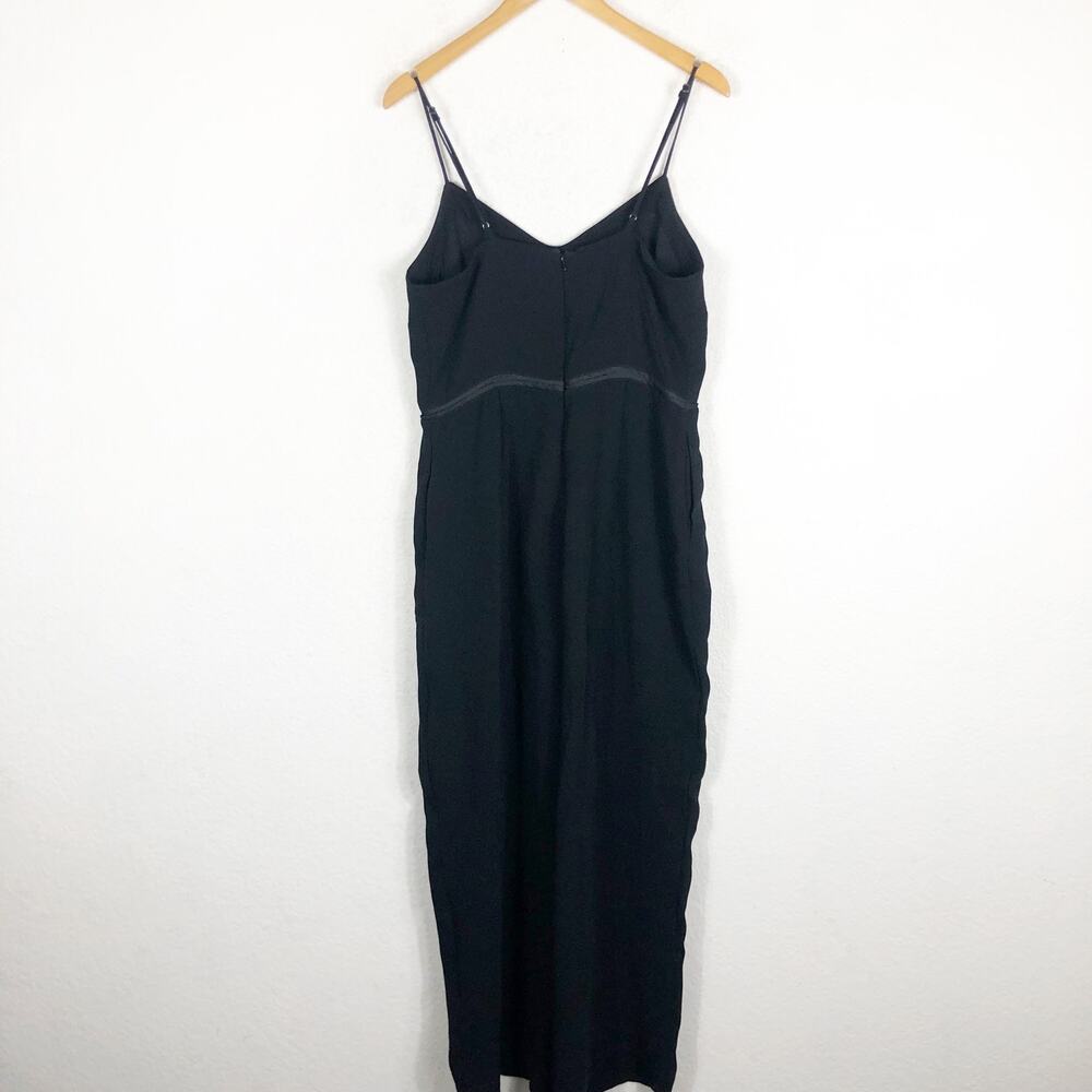 Anthropologie Maeve Magdalena Jumpsuit Size 12 Black Sleeveless Classic Cocktail - Picture 13 of 14